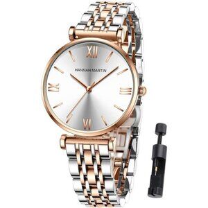 Waterproof Ladies Analog Quartz Wrist Watches Stainless Steel Band Fashion